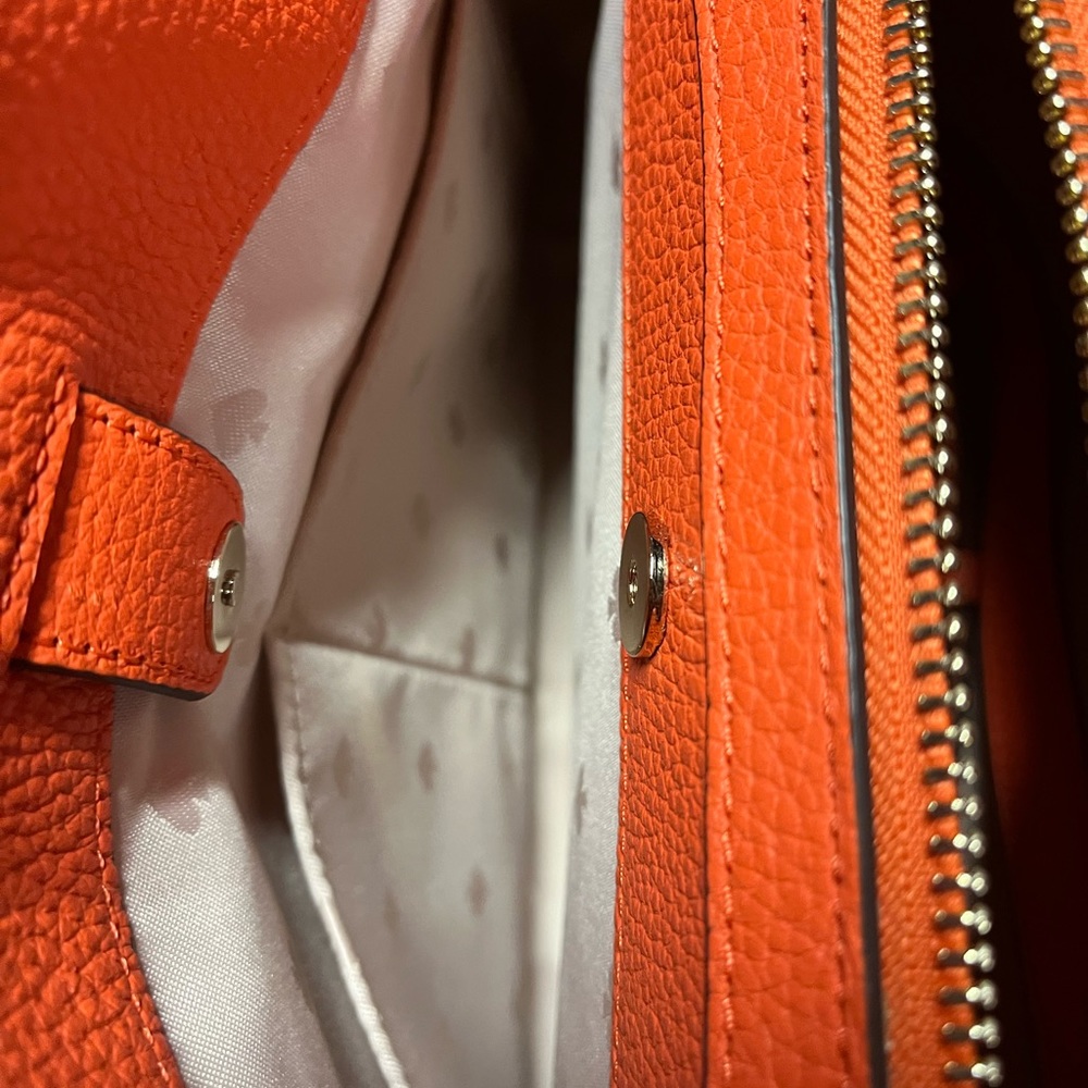 Bright Orange Kate Spade Bag W/ Cross Strap - Picture 7 of 7